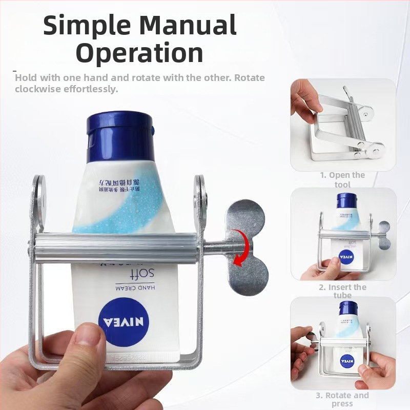 Dávkovač krémov na vlasy; hliníková zliatina; čisté množstvo 105 g; dávkovanie krému; vhodný pre pleťové krémy a zubnú pastu