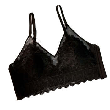 Sutien fără bretele din dantelă, cupe ultrsubțiri, cupă 3/4, respirabil și confortabil