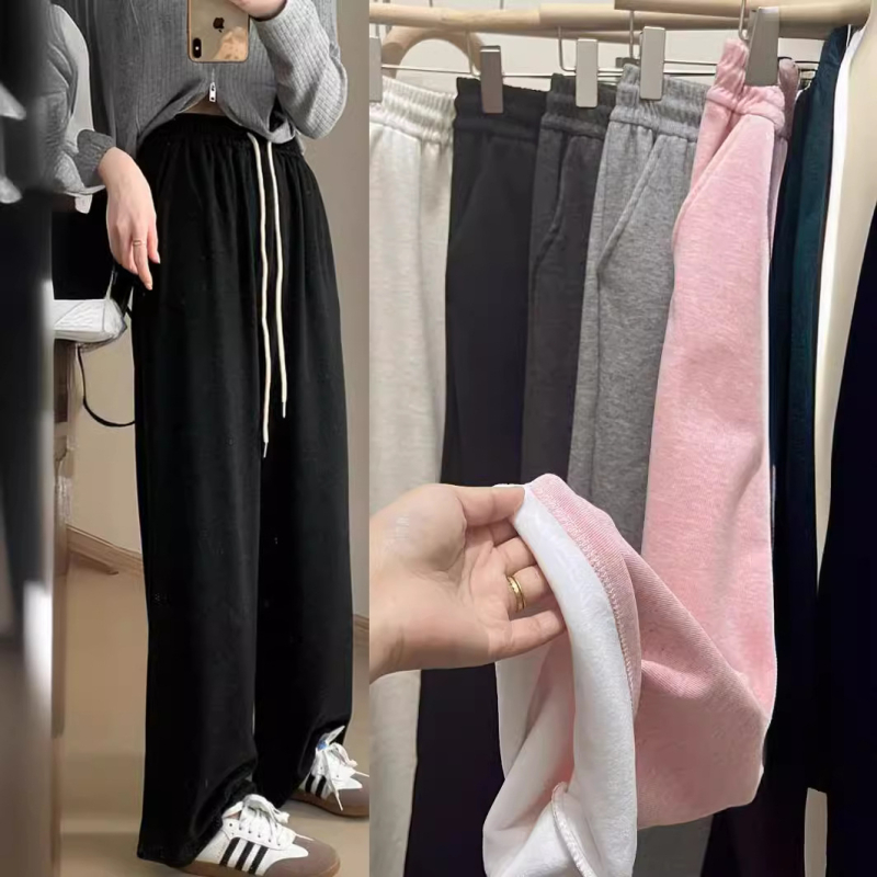 Ženske široke hlače od poliestera, debeli materijal, postotak poliester sadržaja 90–95%