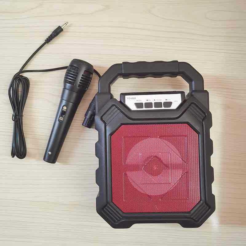 Vanjski prijenosni Bluetooth zvučnik 668, s mikrofonom i subwooferom, za kvadratni ples