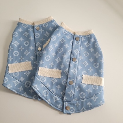 Denim vesta za psa sa stražnjim zatvaranjem, debelim flis unutrašnjom podstavom, bez rukava, za male pasmine (Toy Poodle, Bichon Frisé, Corgi)