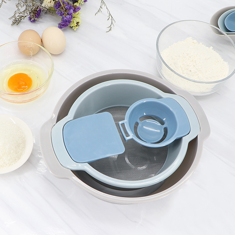 Višenamjenski set sita za brašno za kućnu pečenje s odvajačem bjelanjka i spatulom, marka Jumei Kitchen Counter