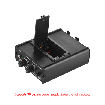 N-AUDIO Monitor fejhallgató erősítővel és headsetmikrofonnal hangszeres élő monitorozáshoz – Sztereó hang, 9V tápellátás, Sztereó szintézis, Tónus konfiguráció: Sztereó