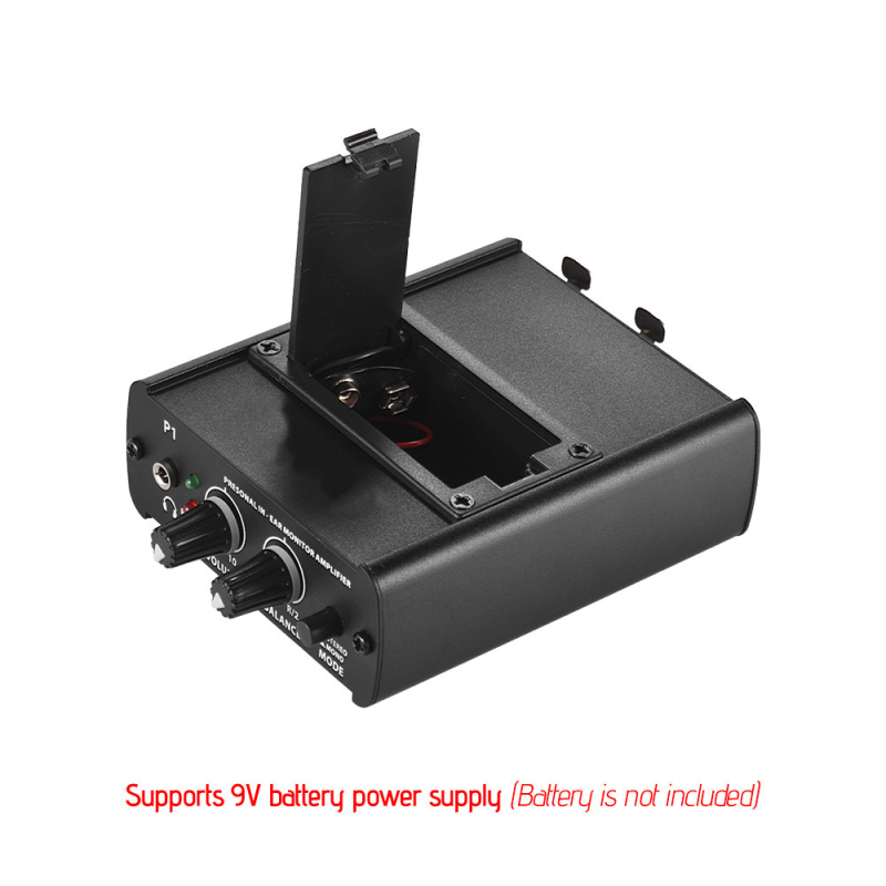 N-AUDIO Monitor fejhallgató erősítővel és headsetmikrofonnal hangszeres élő monitorozáshoz – Sztereó hang, 9V tápellátás, Sztereó szintézis, Tónus konfiguráció: Sztereó