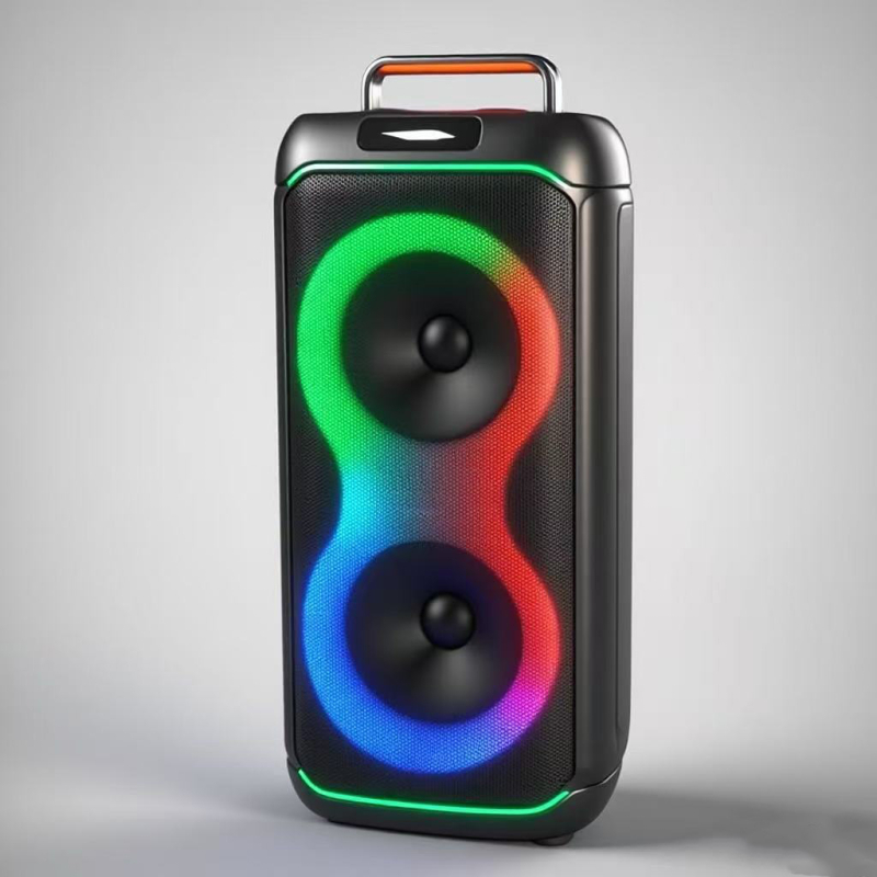 Prijenosni Bluetooth zvučnik za vanjsku upotrebu i karaoke, 2 zvučnika, 40 W, Bluetooth 5.0, ugrađena baterija 2000–4000 mAh