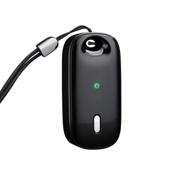 Viselhető nyakörv-típusú légtisztító negatív ion technológiával, USB-tápellátás, ultra-csendes működés, levegőáramlás 51–150 m³/h, alkalmas helyiségekben legfeljebb 10 m²-ig