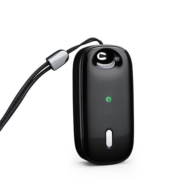 Viselhető nyakörv-típusú légtisztító negatív ion technológiával, USB-tápellátás, ultra-csendes működés, levegőáramlás 51–150 m³/h, alkalmas helyiségekben legfeljebb 10 m²-ig