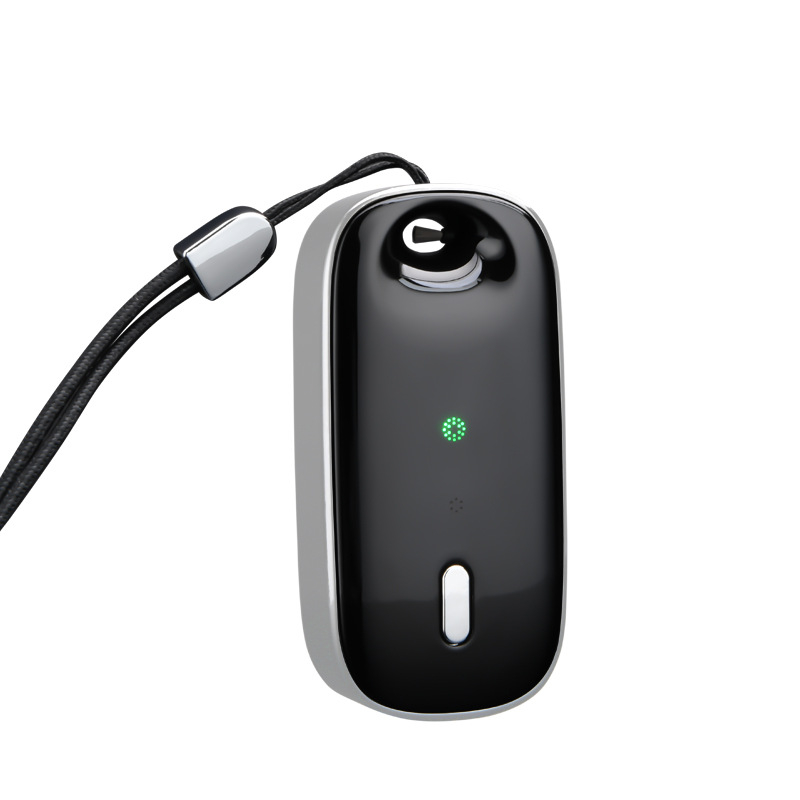 Viselhető nyakörv-típusú légtisztító negatív ion technológiával, USB-tápellátás, ultra-csendes működés, levegőáramlás 51–150 m³/h, alkalmas helyiségekben legfeljebb 10 m²-ig