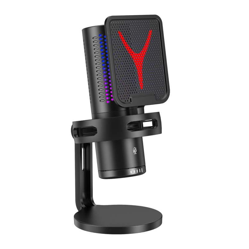 Yanmai Gm7 USB kondenzátoros játékmikrofon RGB világítással és érintéses némító gombbal