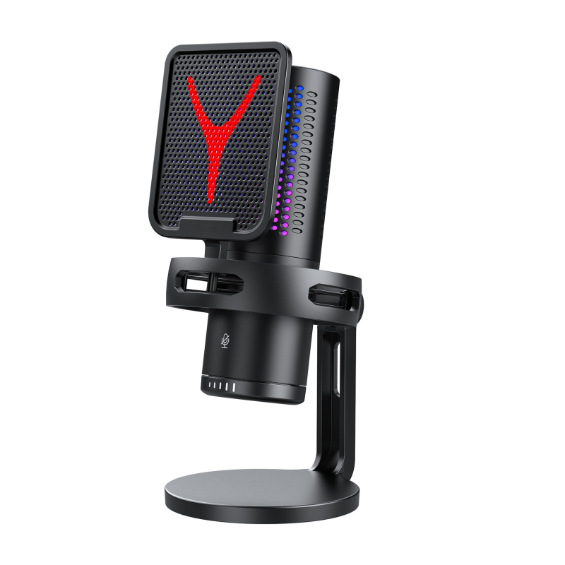 Yanmai Gm7 USB kondenzátoros játékmikrofon RGB világítással és érintéses némító gombbal