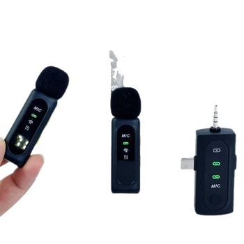 Lapel mikrofon zajcsökkentéssel kültéri élő közvetítéshez, 1 csatornás, Bluetooth 5.0, SNR ≥70 dB