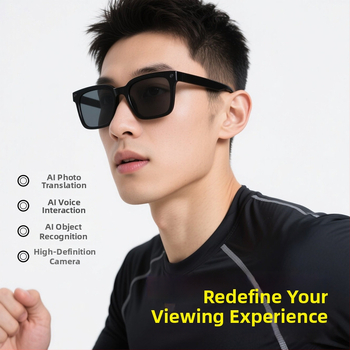 AI inteligentné okuliare: 4K stabilizované video, Bluetooth až 10 m, ovládanie dotykom a hlasom, preklad v reálnom čase