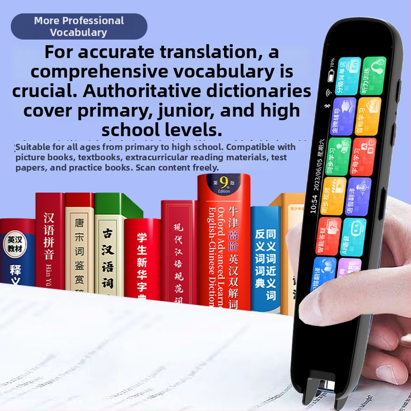 HELISSON A20 Dispozitiv de citire cu dicționar – traducere offline, scanare pentru elevi, baterie Li‑ion reîncărcabilă, greutate 150 g