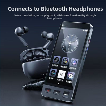 Smart AI prekladač s offline prekladom a prekladom cez fotografiu, súčasné tlmočenie, model M80, podpora viacerých jazykov, dosah Bluetooth 10 m