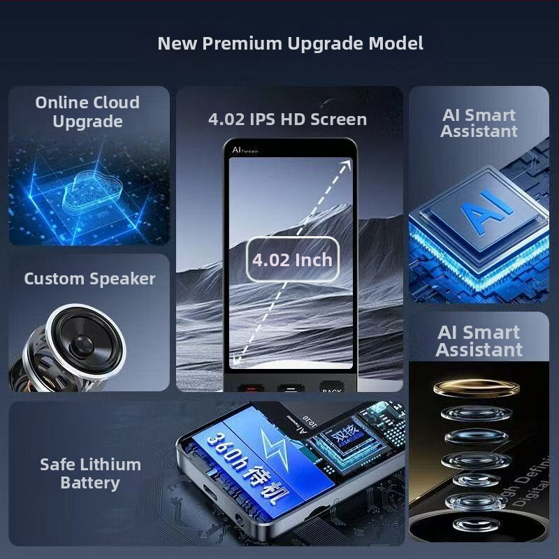 Smart AI prekladač s offline prekladom a prekladom cez fotografiu, súčasné tlmočenie, model M80, podpora viacerých jazykov, dosah Bluetooth 10 m