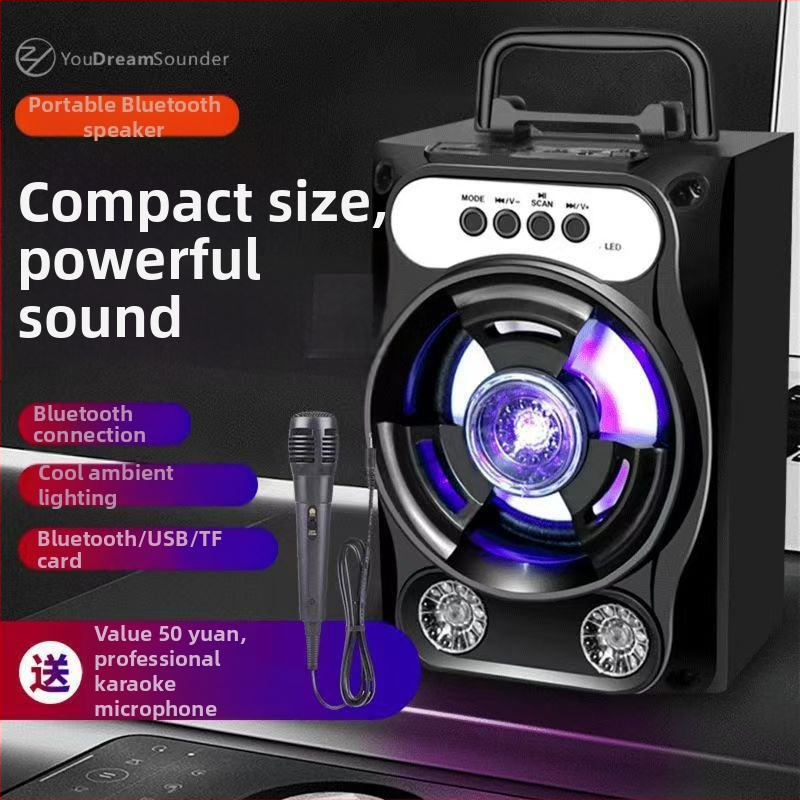 Prijenosni bežični Bluetooth zvučnik s utorom za karticu za kućnu upotrebu, KTV i vanjsko karaoke