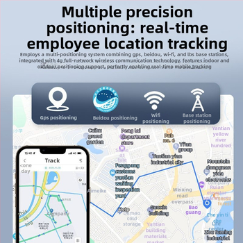4G inteligentná identifikačná visačka so záznamom hlasu a Beidou GPS lokalizáciou (Windows, 4G nahrávanie, dosah 1,5–4 m, ABS)