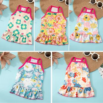 Лятна пола с презрамки за домашни любимци (за кучета и котки) — полиестер, облекло за животни, стил: Друг, категория: пола