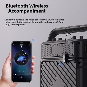 AI nástroj na odstránenie vokálu a sprievodu, model K300, podpora Bluetooth, bezdrôtový dosah 20 m, prevádzka: káblová aj bezdrôtová, plastové puzdro