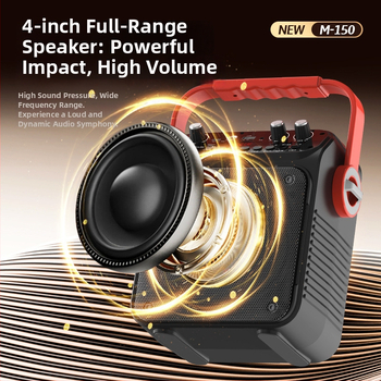 Jin Zheng M-150 Bluetooth prijenosni vanjski zvučnik za karaoke, IPX7 vodootporan, bez ugrađene baterije, frekvencijski odziv 100 Hz–20 kHz, SNR ≥70 dB