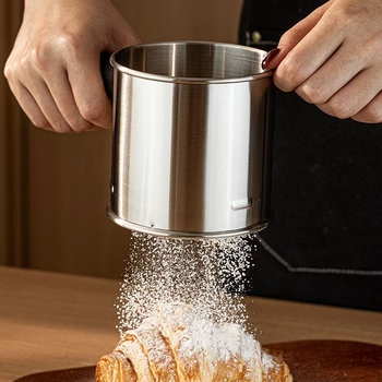Cernător de făină din oțel inoxidabil, manual semi-automat, sită cu ochiuri fine, pentru coacere