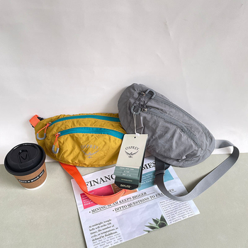 Спортна поясна чанта, еднотонен дизайн (Oxford плат; подплата: найлон; унисекс)