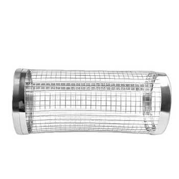 Κυκλικό καλάθι ψήσιματος από ανοξείδωτο ατσάλι — φορητό, εύκολο στον καθαρισμό, μη κολλάει, δίκτυο για μπάρμπεκιου