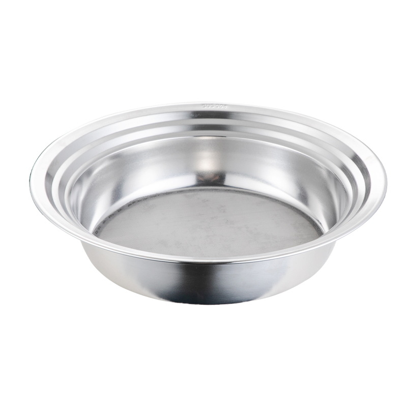 Cernitor de făină din oțel inoxidabil 304, sită rotundă cu plasă, pentru coacere