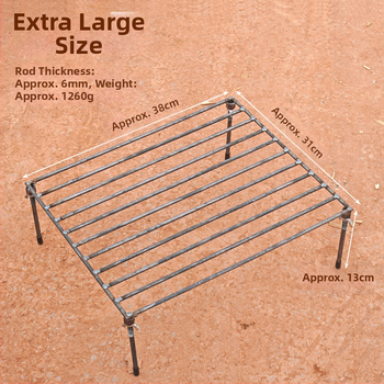 Vanjski čelični roštilj s odvojivim trokutastim nogama, prijenosan i višenamjenski, kvadratnog oblika