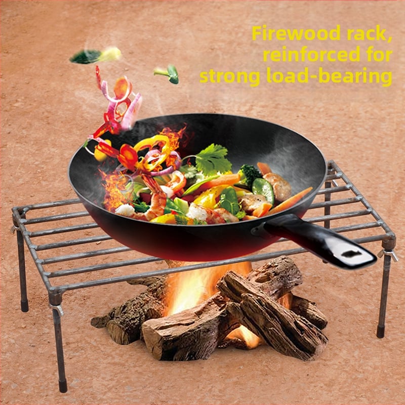 Vanjski čelični roštilj s odvojivim trokutastim nogama, prijenosan i višenamjenski, kvadratnog oblika