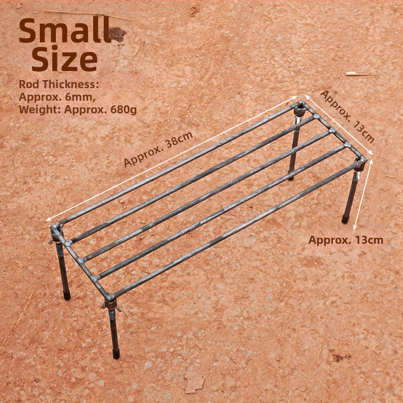 Vanjski čelični roštilj s odvojivim trokutastim nogama, prijenosan i višenamjenski, kvadratnog oblika