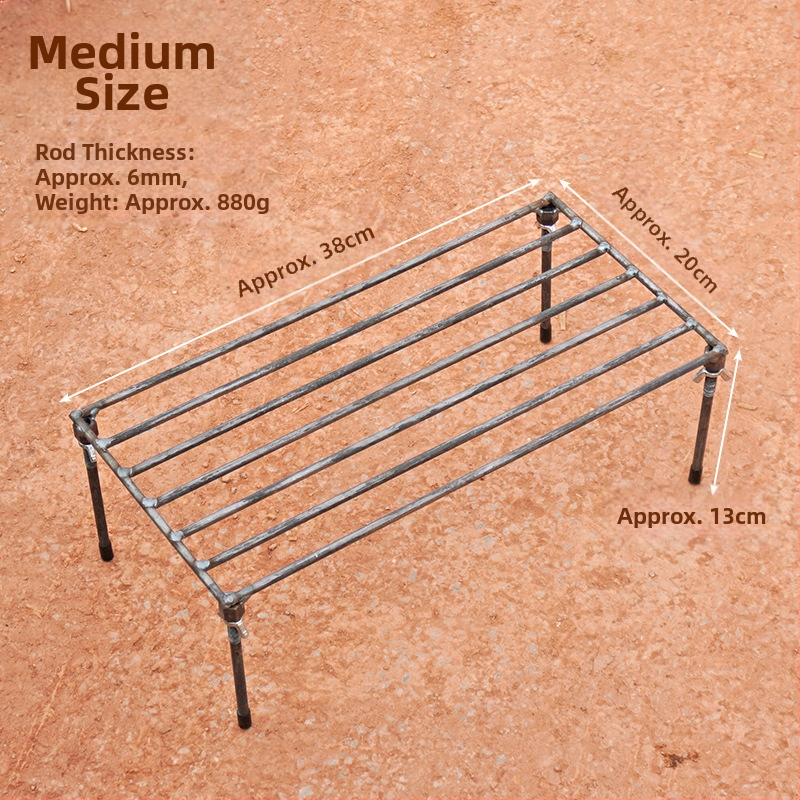 Vanjski čelični roštilj s odvojivim trokutastim nogama, prijenosan i višenamjenski, kvadratnog oblika