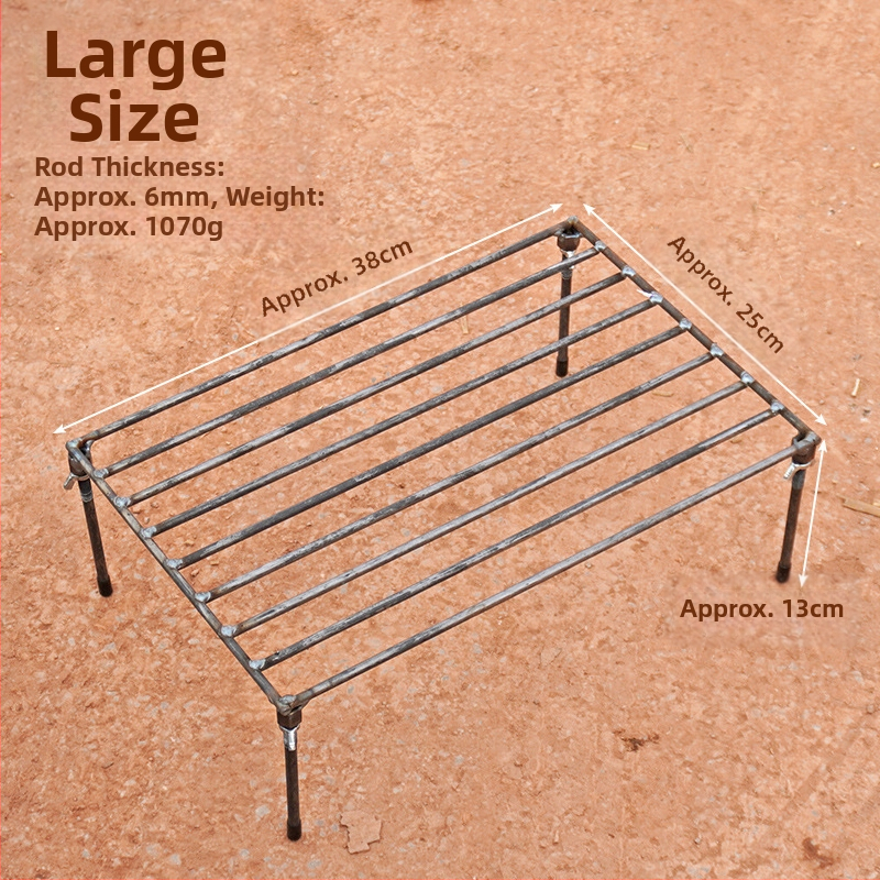Vanjski čelični roštilj s odvojivim trokutastim nogama, prijenosan i višenamjenski, kvadratnog oblika