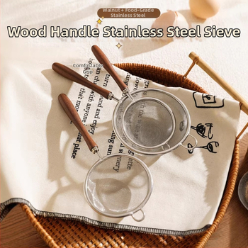 Sivă pentru făină cu plasă ultra-fină din oțel inoxidabil 304, filtru multipurpose pentru piure de bebeluși, GF-6844, design modern minimalist