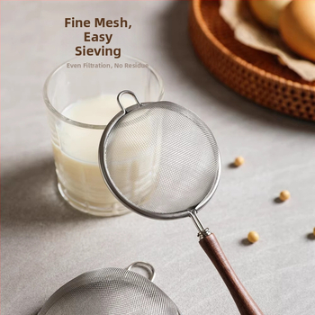 Sivă pentru făină cu plasă ultra-fină din oțel inoxidabil 304, filtru multipurpose pentru piure de bebeluși, GF-6844, design modern minimalist
