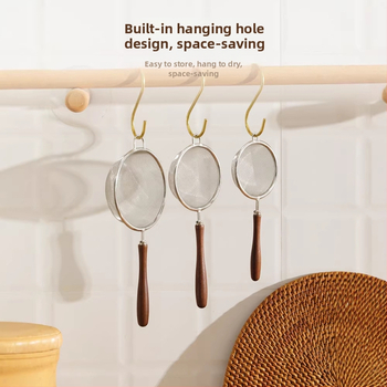 Sivă pentru făină cu plasă ultra-fină din oțel inoxidabil 304, filtru multipurpose pentru piure de bebeluși, GF-6844, design modern minimalist