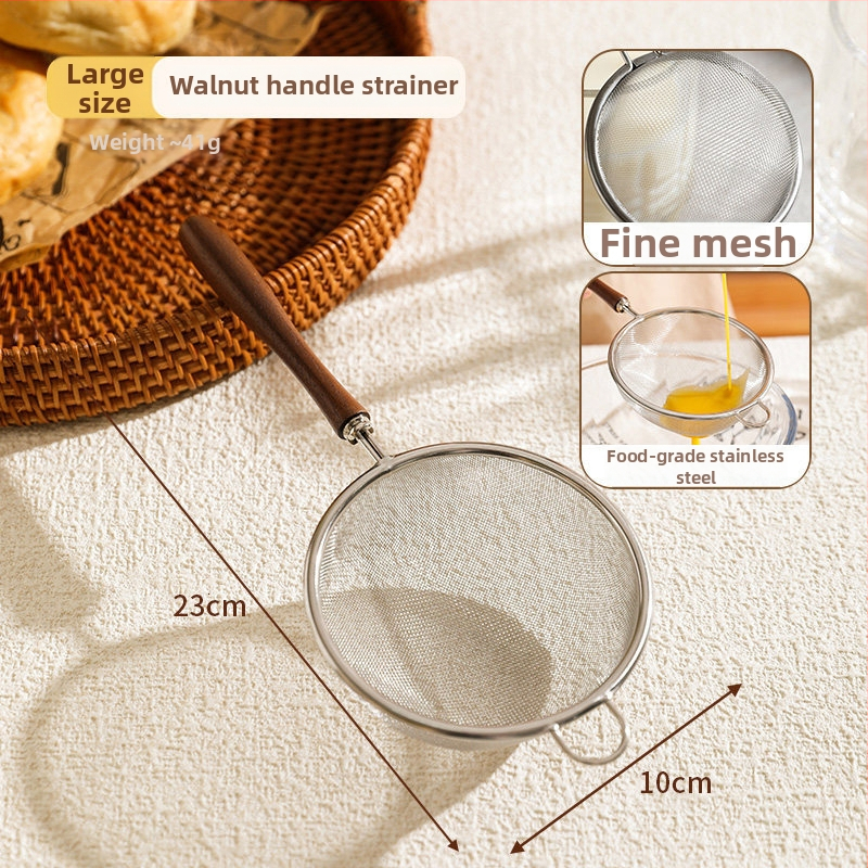 Sivă pentru făină cu plasă ultra-fină din oțel inoxidabil 304, filtru multipurpose pentru piure de bebeluși, GF-6844, design modern minimalist