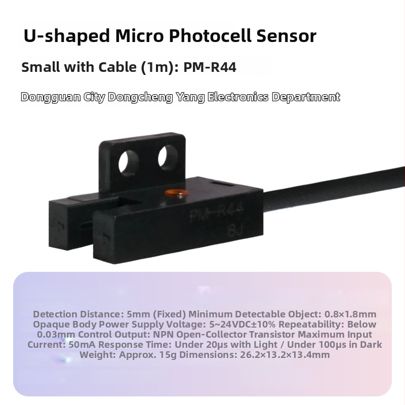 PM-R44 fotoelektrický senzor, montáž na pravej strane, PM séria, odozva 1 kHz