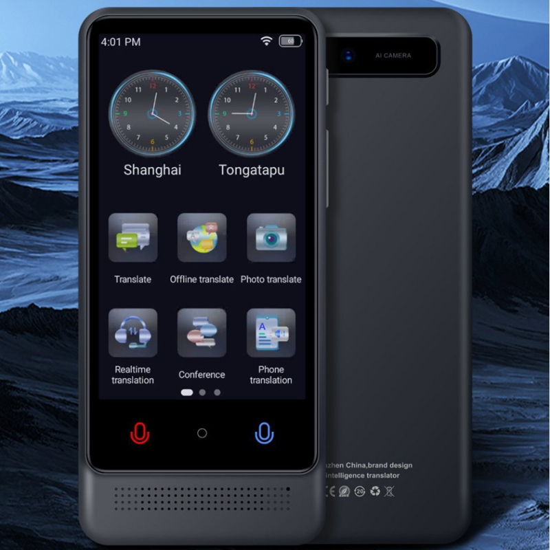 AI Traducător Inteligent – Traducător vocal pentru călătorii, offline, traducere simultană multilingvă, Model M12, 50 g, pentru afaceri