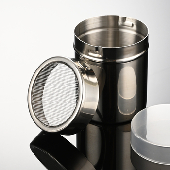 Ain – Sitko na múku s priehľadnou nádobou, PP kryt, 304 nerezová oceľ, 30-mriežka, uzavretá nádoba na skladovanie