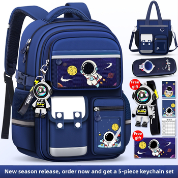 Könnyű gyerek iskolai hátizsák gerincvédlemmel, lélegző Oxford anyag, vízálló, száraz-nedves elkülönítés, 1–6. osztályos általános iskolásoknak