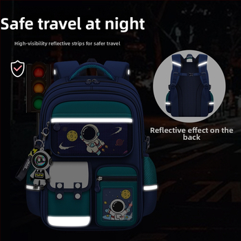 Könnyű gyerek iskolai hátizsák gerincvédlemmel, lélegző Oxford anyag, vízálló, száraz-nedves elkülönítés, 1–6. osztályos általános iskolásoknak