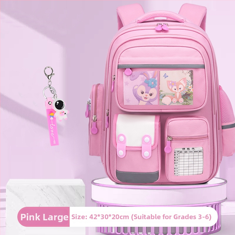 Könnyű gyerek iskolai hátizsák gerincvédlemmel, lélegző Oxford anyag, vízálló, száraz-nedves elkülönítés, 1–6. osztályos általános iskolásoknak