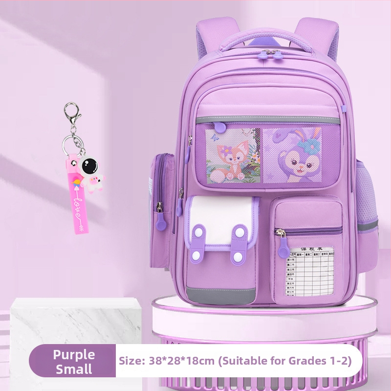 Könnyű gyerek iskolai hátizsák gerincvédlemmel, lélegző Oxford anyag, vízálló, száraz-nedves elkülönítés, 1–6. osztályos általános iskolásoknak