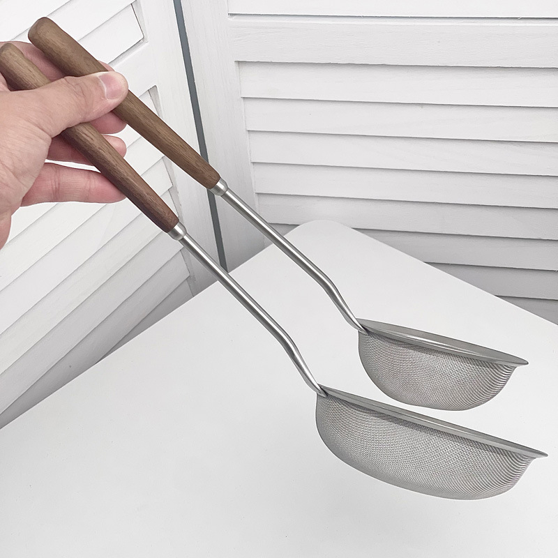 Sită de făină Jia Dian – Oțel inoxidabil 304, Plasă adâncă, Walnut Deep Mesh Leak, Stil Chinez Nou