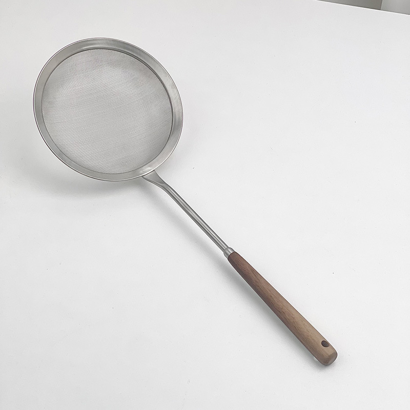 Sită de făină Jia Dian – Oțel inoxidabil 304, Plasă adâncă, Walnut Deep Mesh Leak, Stil Chinez Nou
