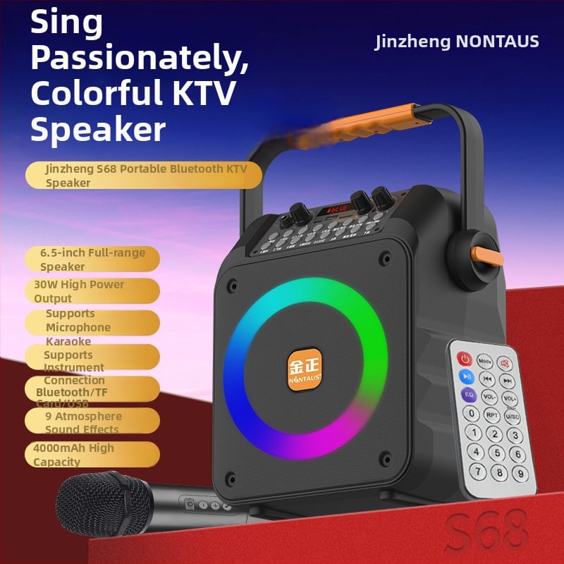 Prijenosni Bluetooth zvučnik za vanjski kvadratni ples - odziv 100 Hz-20 kHz - SNR ≥70 dB - IPX7 vodootpornost - ABS kućište