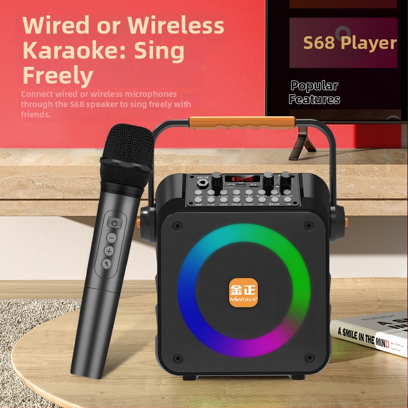 Prijenosni Bluetooth zvučnik za vanjski kvadratni ples - odziv 100 Hz-20 kHz - SNR ≥70 dB - IPX7 vodootpornost - ABS kućište