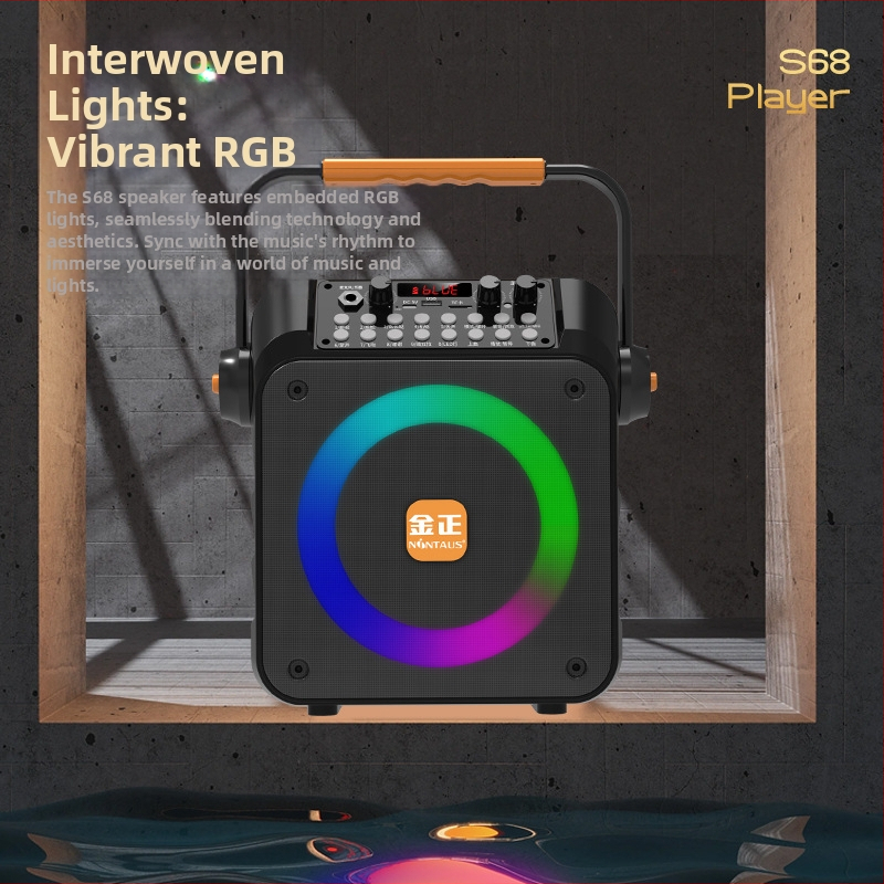 Prijenosni Bluetooth zvučnik za vanjski kvadratni ples - odziv 100 Hz-20 kHz - SNR ≥70 dB - IPX7 vodootpornost - ABS kućište