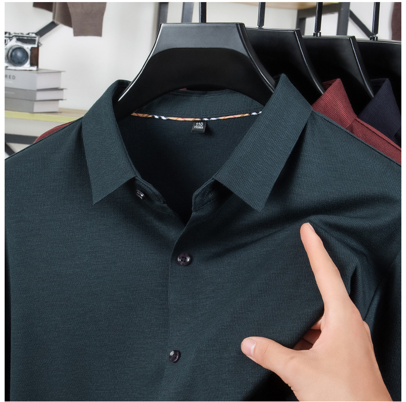 Košula — vunena mješavina 31–50% — dugi rukav — ovratnik lapel — uski kroj